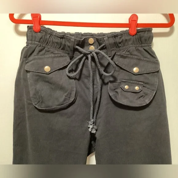 Blue Velvet Black Cargo Jogger Pants - Picture 2 of 5